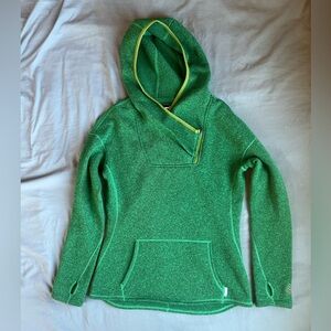 Stio Green Women's Sweetwater Fleece Hoodie Sweater Medium M EUC